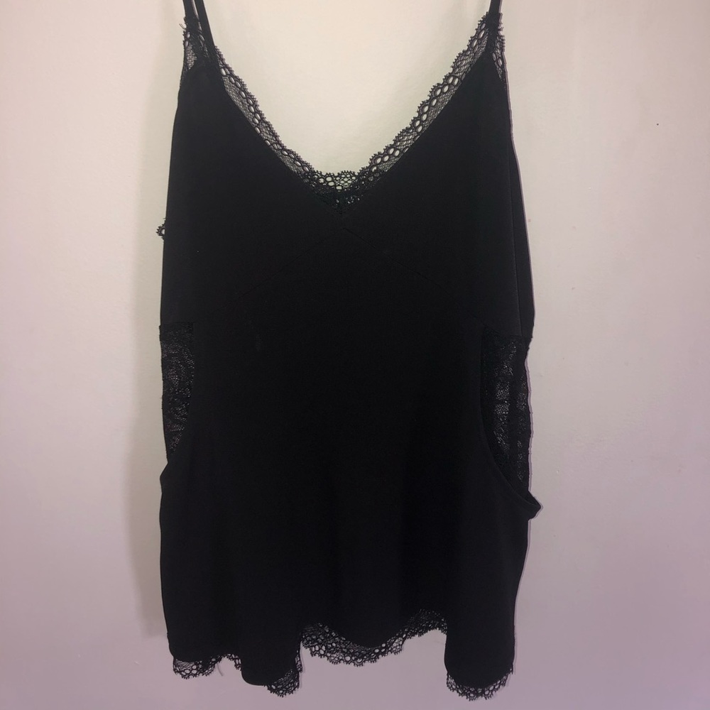 black lace tank top
